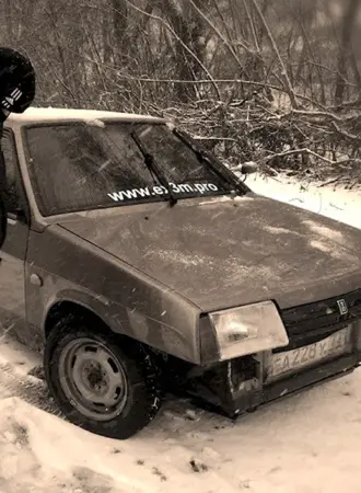 Бандит на ВАЗ 2109 зимой