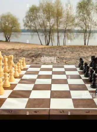 Бесконечная шахматная доска с фигурками