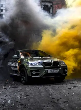 BMW m5 дым