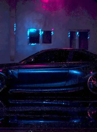 BMW m5 неоновая