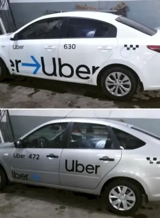 Брендирование авто Uber