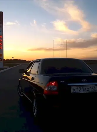 Черная Приора на закате