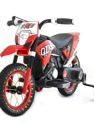 Детский кроссовый электромотоцикл Qike td Green 6v - QK-3058-Green