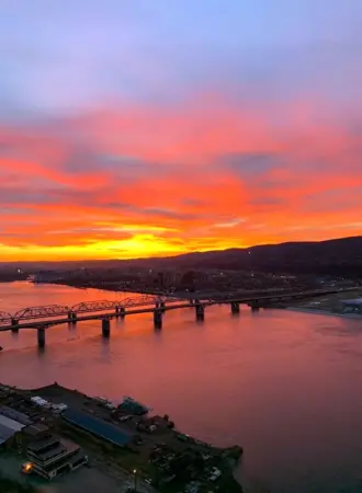 Город Красноярск река Енисей