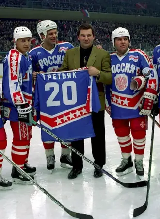 Хоккейная пятерка Фетисов Макаров Ларионов Крутов.