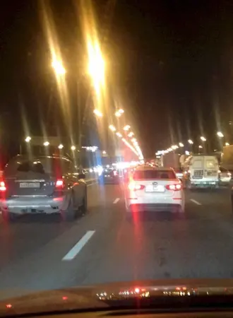 Ночная пробка на МКАДЕ