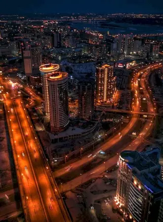 Новосибирск ночью