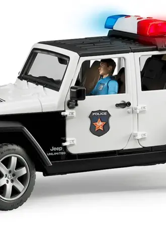 Внедорожник Bruder Jeep Wrangler Unlimited Rubicon полиция с фигуркой 02-526 116 31 см