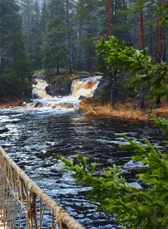 Водопады Ахвенкоски Карелия
