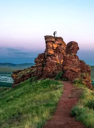 Горная гряда сундуки Хакасия
