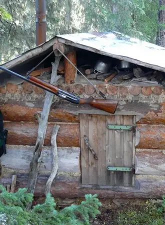 Избушка зимовье землянка охотника
