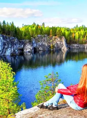 Карелия Рускеала поход