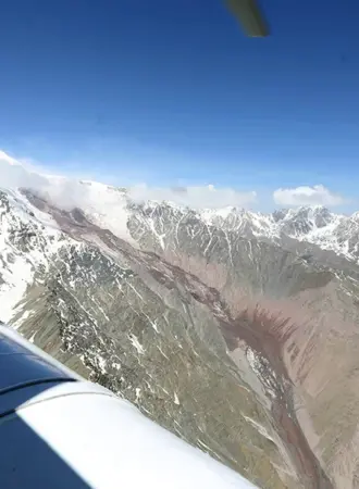 Казбек вид из самолета
