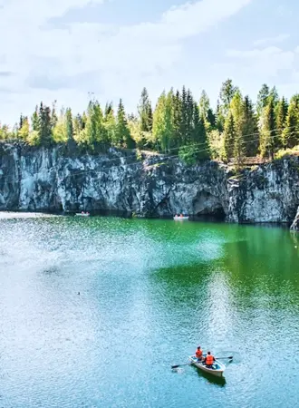 Парк Рускеала фото летом