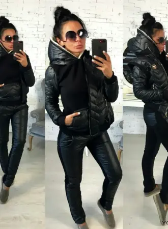 Спортивный костюм с жилеткой женский