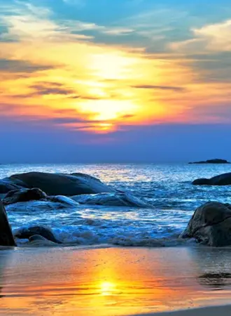 Закат на море